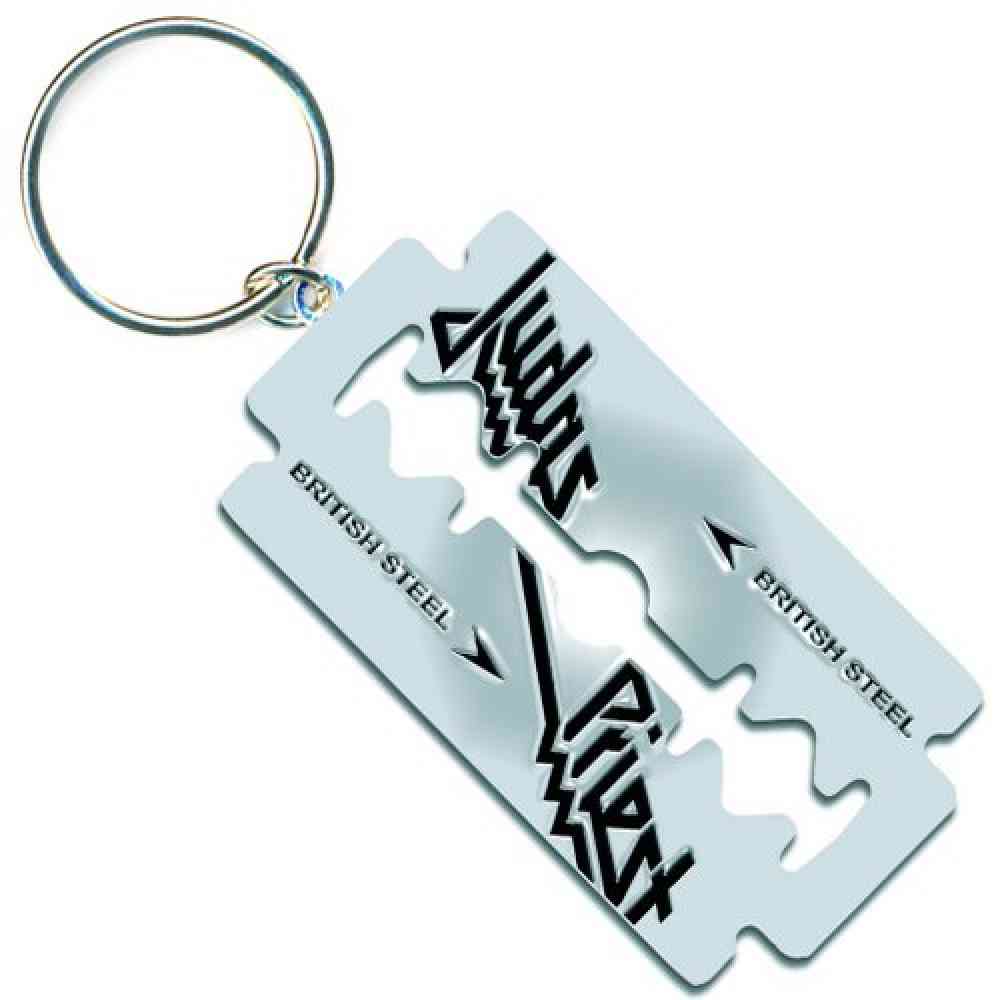 Judas Priest - British Steel Razor Blade Schlüsselring - Silberfarben